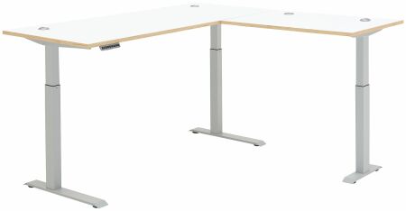 Nábytek do pracovny a kanceláře VANCOUVER WH_ psací stůl rohový 50 35 WH 26_ rozměry š/v/h_ 185/64/177 cm_ s výškově nastavitelnou pracovní deskou stolu od 64 cm do 129 cm,  včetně 2 motorů s paměťovou funkcí_ ve fázi polohování_ obr. 30