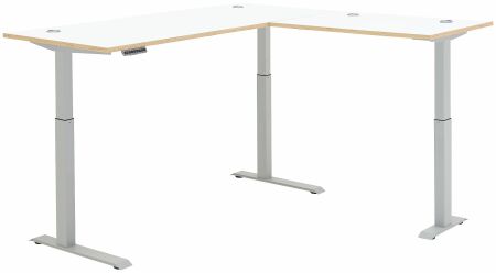 Nábytek do pracovny a kanceláře VANCOUVER WH_ psací stůl rohový 50 35 WH 26_ rozměry š/v/h_ 185/64/177 cm_ s výškově nastavitelnou pracovní deskou stolu od 64 cm do 129 cm,  včetně 2 motorů s paměťovou funkcí_ ve fázi polohování_ obr. 39