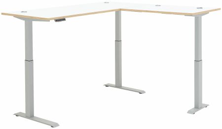 Nábytek do pracovny a kanceláře VANCOUVER WH_ psací stůl rohový 50 35 WH 26_ rozměry š/v/h_ 185/64/177 cm_ s výškově nastavitelnou pracovní deskou stolu od 64 cm do 129 cm,  včetně 2 motorů s paměťovou funkcí_ ve fázi polohování_ obr. 40