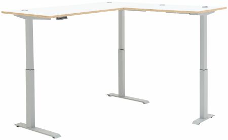 Nábytek do pracovny a kanceláře VANCOUVER WH_ psací stůl rohový 50 35 WH 26_ rozměry š/v/h_ 185/64/177 cm_ s výškově nastavitelnou pracovní deskou stolu od 64 cm do 129 cm,  včetně 2 motorů s paměťovou funkcí_ ve fázi polohování_ obr. 36