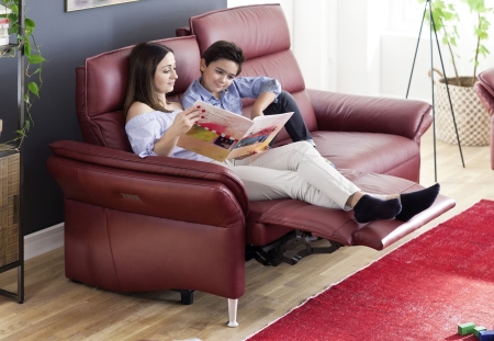 Sedací souprava MONACO 3613_1,5sed medium s podr. vlevo a 1,5sed medium s područkou vpravo + volitelná funkce RELAX_v kůži Mercury red_obr. 4