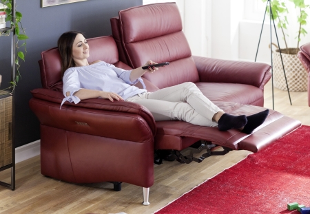 Sedací souprava MONACO 3613_1,5sed medium s podr. vlevo a 1,5sed medium s područkou vpravo + volitelná funkce RELAX_v kůži Mercury red_obr. 5