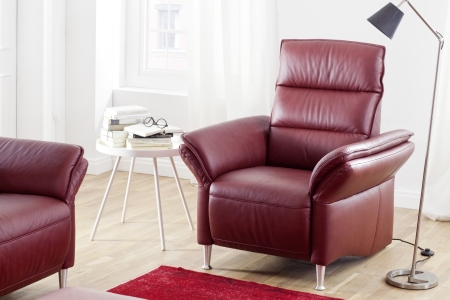 Sedací souprava MONACO 3613_křeslo_v kůži Mercury red_obr. 6