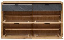 Předsíňový nábytek BALAO_ závěsný botník 67 04 HH 12_ rozměry š/v/h_ 150/84/34 cm_ otevřený_ obr. 6