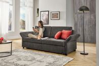 Rozkládací pohovka MULTIFLEXX PLUS_ typ 2218_BETT.E_ područka 3 - polohovatelná_ nohy dřevěné černé_ plocha na spaní 180 x 205 cm_ obr. 1