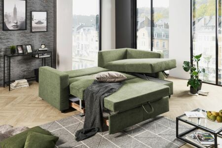 Sedací souprava MULTIFLEXX PLUS_ sestava 2112_BETT.E + 8302_BK_ područka č. 2_  rozměry sestavy zleva 231 x 162 cm_ plocha na spaní 120 x 205 cm_ úložný prostor_ obr. 4
