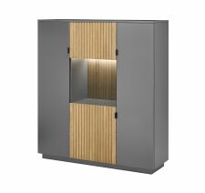 Nábytek do obývacího pokoje a jídelny FELINO at_ highboard 40 20 48-2_ rozměry š/v/h_ 136/152/45 cm_ volitelné LED osvětlení v příslušenství_ obr. 3