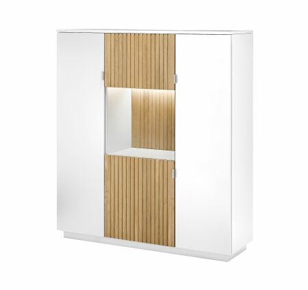 Nábytek do obývacího pokoje a jídelny FELINO wg_ highboard 40 20 48-1_ rozměry š/v/h_ 136/152/45 cm_ volitelné LED osvětlení v příslušenství_ obr. 3