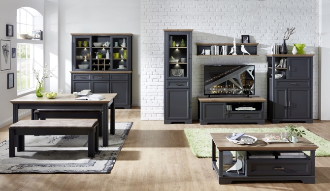 Nábytek do obývacího pokoje a jídelny JASPER graphit "dining room II."