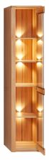 Nábytek do obývacího pokoje a jídelny NATURA_ vitrína 12 18 FF 04_ rozměry š/v/h_ 43/203/40 cm_ otevřená_ včetně LED osvětlení_ obr. 7