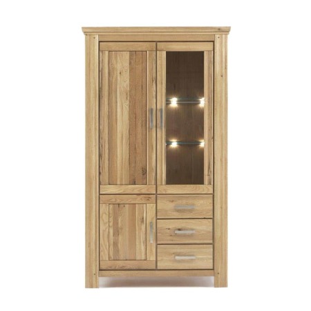 Nábytek do obývacího pokoje a jídelny SIENA_ vitrína A-05109-A_ rozměry š/v/h_ 115/210/45 cm_ volitelné LED osvětlení v příslušenství_ obr. 3