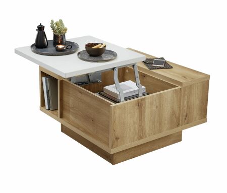Nbytek do obvacho pokoje ESCALA_ konferenn stl 2A 12 MH 02_ rozmry /v/h_ 75/45/75 cm_ foto s dekorac_ s vysunutou deskou_ obr. 14