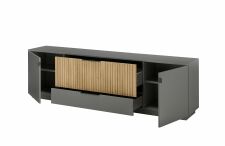 Nábytek do obývacího pokoje FELINO at_ lowboard 40 20 24-2_ rozměry š/v/h_ 192/60/45 cm_ otevřený_ obr. 6