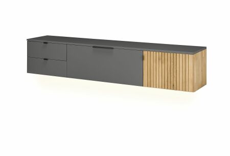 Nábytek do obývacího pokoje FELINO at_ závěsný lowboard 40 20 20-2_ rozměry š/v/h_ 206/40/42 cm_ obr. 4