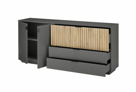 Nábytek do obývacího pokoje FELINO at_ sideboard 40 20 49-2_ rozměry š/v/h_ 192/85/45 cm_ otevřený_ obr. 8