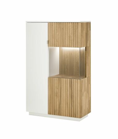 Nábytek do obývacího pokoje FELINO wg_ vitrína nízká kombi 40 20 06-1_ rozměry š/v/h_ 92/152/40 cm_ volitelné LED osvětlení v příslušenství_ obr. 3