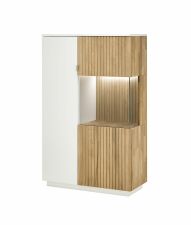 Nábytek do obývacího pokoje FELINO wg_ vitrína nízká kombi 40 20 06-1_ rozměry š/v/h_ 92/152/40 cm_ volitelné LED osvětlení v příslušenství_ obr. 3