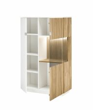 Nábytek do obývacího pokoje FELINO wg_ vitrína nízká kombi 40 20 06-1_ rozměry š/v/h_ 92/152/40 cm_ otevřená_ volitelné LED osvětlení v příslušenství_ obr. 4