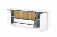 Nábytek do obývacího pokoje FELINO wg_ sideboard 40 20 49-A-1_ rozměry š/v/h_ 224/85/45 cm_ otevřený_ obr. 9