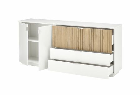 Nábytek do obývacího pokoje FELINO wg_ sideboard 40 20 49-1_ rozměry š/v/h_ 192/85/45 cm_ otevřený_ obr. 9