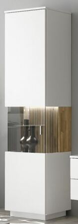 Nábytek do obývacího pokoje FELINO wg_ vitrína 40 20 12-1_ rozměry š/v/h_ 52/204/40 cm_ volitelné LED osvětlení v příslušenství_ obr. 3