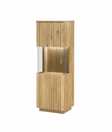 Nábytek do obývacího pokoje FELINO wg_ vitrína nízká 40 20 01-H_ rozměry š/v/h_ 52/152/40 cm_ LED osvětlení jako volitelné příslušenství_ obr. 9
