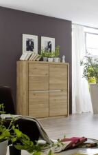 Nábytek do obývacího pokoje FIRENZE_ skříňka 40 52 12 07 _ rozměry š/v/h_ 114/134/41 cm_ foto s dekorací_ obr. 9