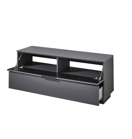 Nábytek do obývacího pokoje MOONLIGHT GV_ spodní díl 10 H9 GV 30 se soklem_ rozměry š/v/h_ 140/61/44 cm_ otevřený_ šikmý pohled_ obr. 5