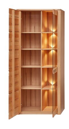 Nábytek do obývacího pokoje NATURA_ vitrína 12 18 FF 01_ rozměry š/v/h_ 85/203/40 cm_ otevřená_ včetně LED osvětlení_ obr. 7