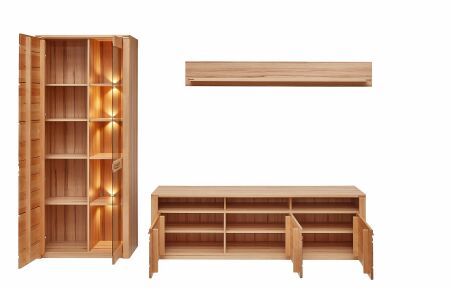 Nbytek do obvacho pokoje NATURA_ sestava 12 18 FF 81_ rozmry /v/h_ 390/203/45 cm_ vnitn uspodn_ s LED osvtlenm_ obr. 3