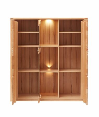 Nábytek do obývacího pokoje NATURA_ highboard 12 18 FF 22_ rozměry š/v/h_ 127/137/40 cm_ otevřená_ včetně LED osvětlení_ obr. 8