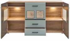 Nábytek do obývacího pokoje PHOENIX_ sideboard 10 A1 H9 21_ rozměry š/v/h_ 170/94/42 cm_ otevřený_ včetně LED osvětlení_ obr. 14