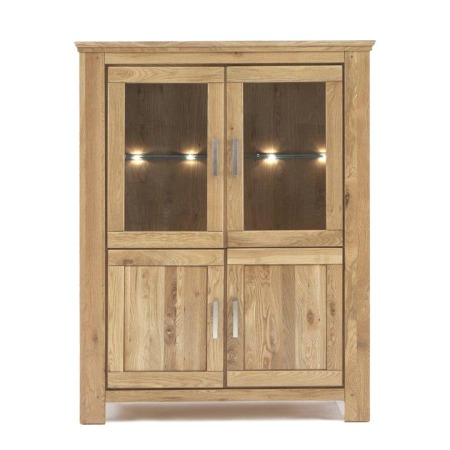 Nábytek do obývacího pokoje SIENA_ vitrína nízká  A-05109-B_ rozměry š/v/h_ 125/165/47 cm_ volitelné LED osvětlení v příslušenství_ obr. 6