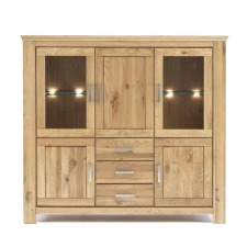 Nábytek do obývacího pokoje SIENA_ highboard A-05107_ rozměry š/v/h_ 176/165/47 cm_ volitelné LED osvětlení v příslušenství_ obr. 9