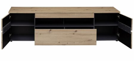Nábytek do obývacího pokoje VANCOUVER_ TV- spodní díl 1K G6 GH 31_ rozměry š/v/h_ 192/53/47 cm_ otevřený_ včetně LED osvětlení_ obr. 7
