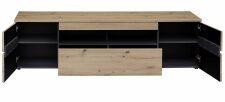 Nábytek do obývacího pokoje VANCOUVER_ TV- spodní díl 1K G6 GH 31_ rozměry š/v/h_ 192/53/47 cm_ otevřený_ včetně LED osvětlení_ obr. 7
