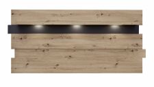 Nábytek do obývacího pokoje VANCOUVER_ závěsný stěnový panel 1K G6 GH 42_ rozměry š/v/h_ 202/93/26 cm_ čelní pohled_ včetně LED osvětlení_ obr. 8