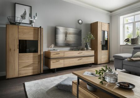 Obývací nábytek MADISON_ highboard 137347 LE + TV-lowboard 137319 MLE + vitrína 137321 LE_ bez LED osvětlení_ obr. 2