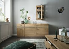 Obývací nábytek MADISON_ sideboard 137332 LE + závěsný policový panel 137381 LE + konferenční stůl 137390 LE_ včetně LED osvětlení_ obr. 5