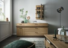 Obývací nábytek MADISON_ sideboard 137332 LE + závěsný policový panel 137381 LE + konferenční stůl 137390 LE_ bez LED osvětlení_ obr. 6