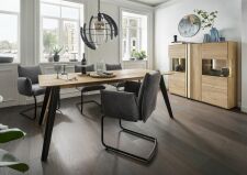 Obývací a jídelní nábytek MADISON_ highboard 137344 LE + jídelní stůl 137392 LE_ včetně LED osvětlení_ obr. 7