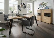 Obývací a jídelní nábytek MADISON_ highboard 137344 LE + jídelní stůl 137392 LE_ bez LED osvětlení_ obr. 8