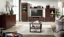 Obývací a jídelní nábytek MONTESSO_ obývací pokoj_ ob. sestava z typů 10B, 30,50, 20B  + sideboard 01 + konf. stůl 65_ obr. 1