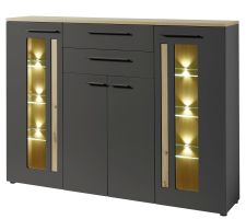 Highboard LAMIA graphite 10 J4 GH 22 _ šikmý pohled_ obr. 30 Highboard LAMIA graphite 10 J4 GH 22 _ šikmý pohled_ obr. 30