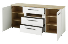 Sideboard LAMIA 10 J4 WH 20_ šikmý pohled_ otevřený_ obr. 34 Sideboard LAMIA 10 J4 WH 20_ šikmý pohled_ otevřený_ obr. 34