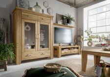 Obývací a jídelní nábytek LOFT_ divoký dub přírodní masiv_ volná sestava_ obývací pokoj_ obr. 1 Obývací a jídelní nábytek LOFT_ divoký dub přírodní masiv_ volná sestava_ obývací pokoj_ obr. 1