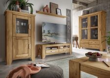 Obývací a jídelní nábytek LOFT_ divoký dub přírodní masiv_ volná sestava_ obývací pokoj_ obr. 2 Obývací a jídelní nábytek LOFT_ divoký dub přírodní masiv_ volná sestava_ obývací pokoj_ obr. 2
