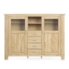 Masivní nábytek LOFT_ highboard typ 155 194 38_ čelní pohled_ obr. 19 Masivní nábytek LOFT_ highboard typ 155 194 38_ čelní pohled_ obr. 19
