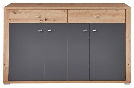 Předsíňový nábytek PASQUALE_ komoda - botník_ rozměry š/v/h: 159 / 97 / 38 cm_ čelní pohled_ obr. 5