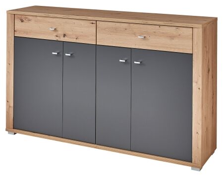 Předsíňový nábytek PASQUALE_ komoda - botník_ rozměry š/v/h: 159 / 97 / 38 cm_ šikmý pohled_ obr. 6